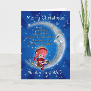 Tarjeta de Navidad, navidad de la esposa, muñeco