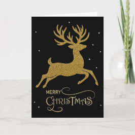 Tarjeta de Navidad Negocios Black & Gold