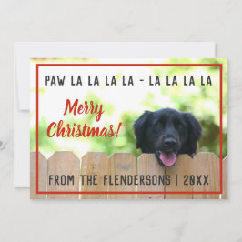Tarjeta de Navidad negra del perro del laboratorio
