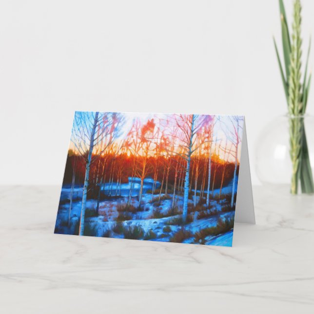 Tarjeta de Navidad Nevado (espacio en blanco (Anverso)