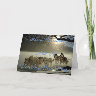 Tarjeta de Navidad nevosa del perro