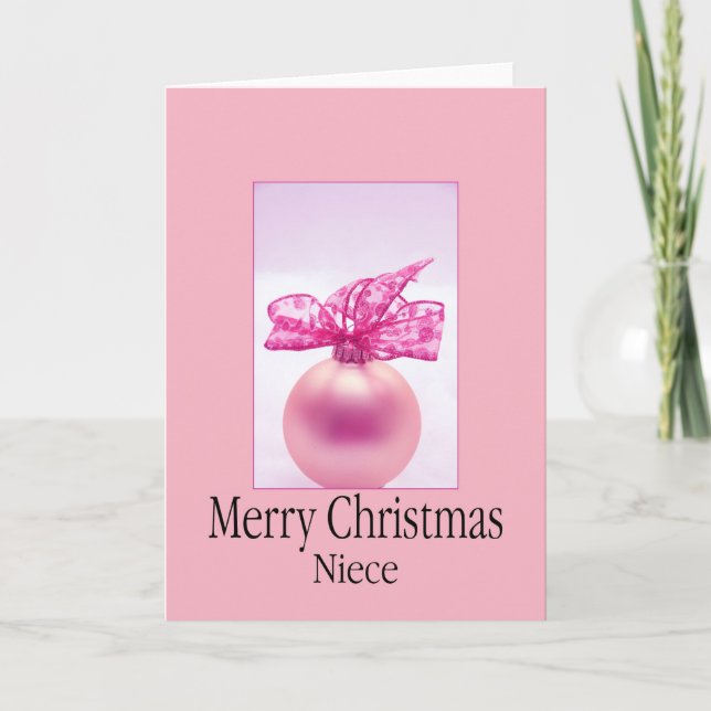 Tarjeta de Navidad Niece Merry (Anverso)