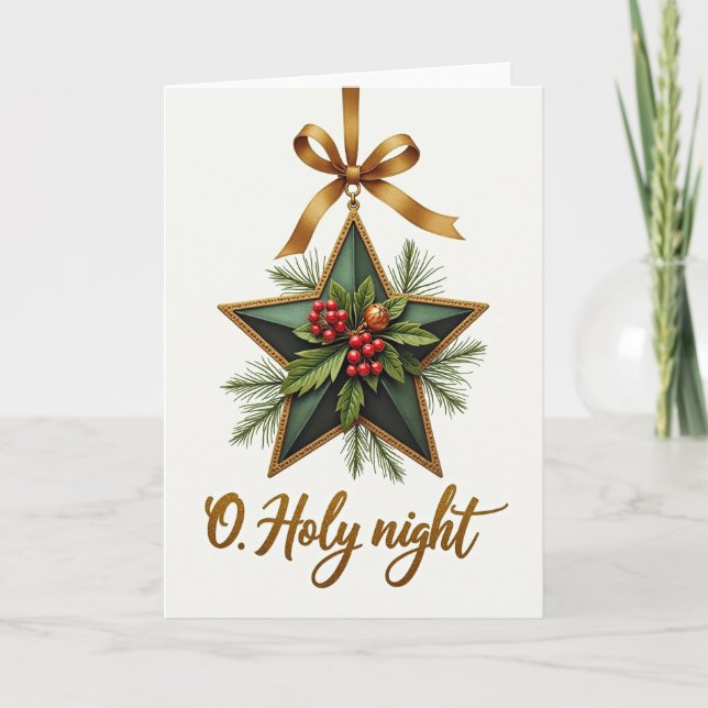 Tarjeta de Navidad Noche Santa (Anverso)