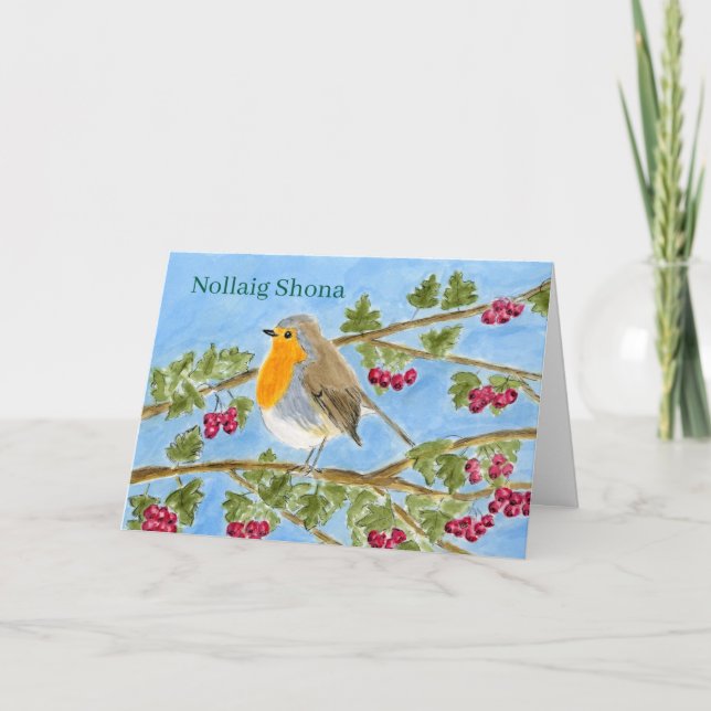 Tarjeta de Navidad Nollaig Shona (Anverso)