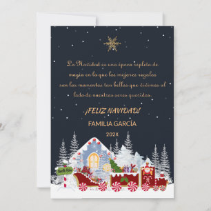 Tarjeta de Navidad Nombre Editable Polar Express