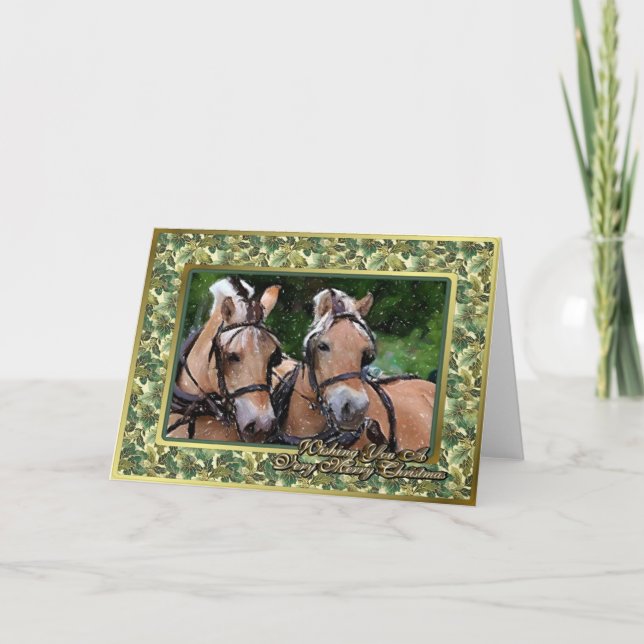 Tarjeta de Navidad noruega del espacio en blanco (Anverso)