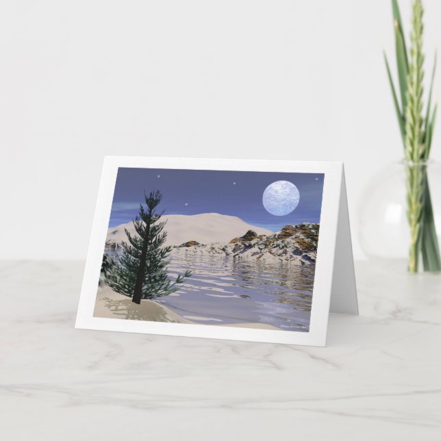 Tarjeta de navidad o de solsticio - "Bendiciones d (Anverso)