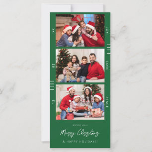 Tarjeta de Navidad o Festivos Multi Foto Retro Fil