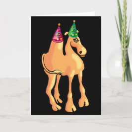 Tarjeta de Navidad o invitación de camello