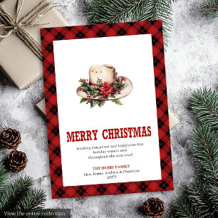 Tarjeta de Navidad occidental con estampado de som
