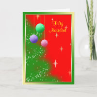 Tarjeta de Navidad - Ornamentos