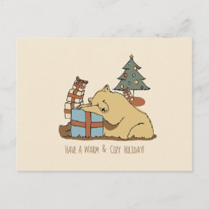 Tarjeta de navidad - Oso durmiente