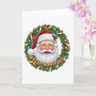 Tarjeta de Navidad – Papá Noel Festivo