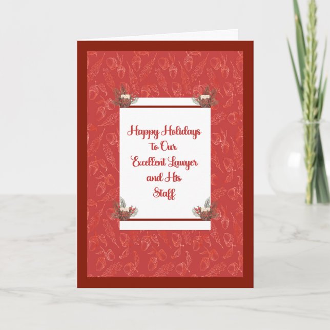 Tarjeta de navidad para abogado y personal (Anverso)