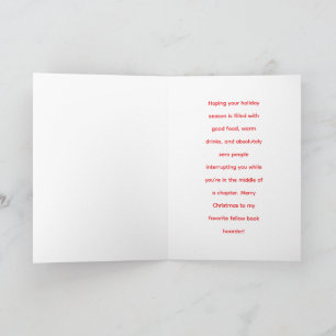 Tarjeta de Navidad para Amante de Libros Divertida