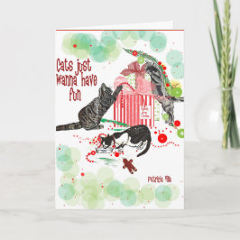 Tarjeta de Navidad para Amantes de los Gatos