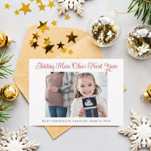 Tarjeta de Navidad para Anuncio de Embarazo