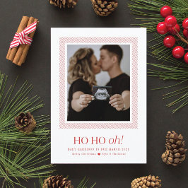 Tarjeta de Navidad para Anuncio de Embarazo Ho Ho