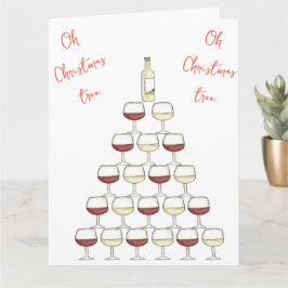 Tarjeta de Navidad para bebedor de vino