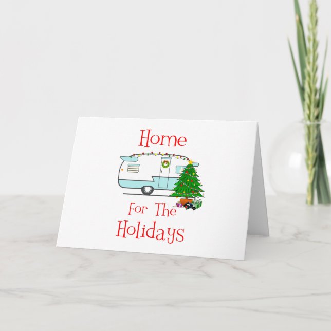 Tarjeta de Navidad para Casa de RV para las Vacaci (Anverso)