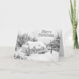 Tarjeta de Navidad para colorear adultos
