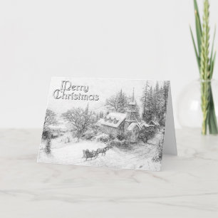 Tarjeta de Navidad para colorear de adultos