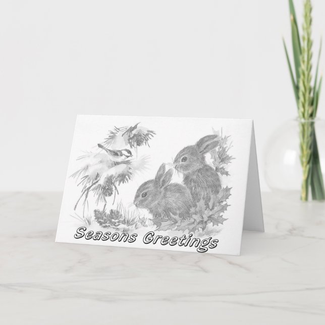 Tarjeta de Navidad para colorear de adultos (Anverso)