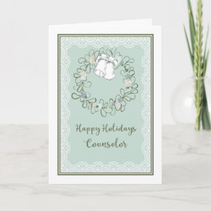 Tarjeta de Navidad para Consejero Campanas y Coron
