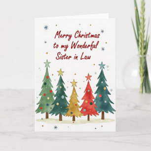 Tarjeta de Navidad para Cuñada Maravillosa