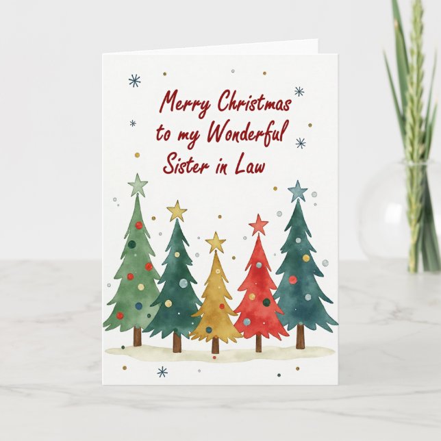 Tarjeta de Navidad para Cuñada Maravillosa (Anverso)