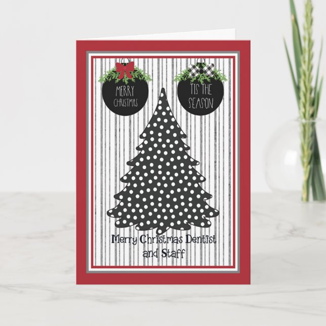 Tarjeta de navidad para dentista y personal (Anverso)