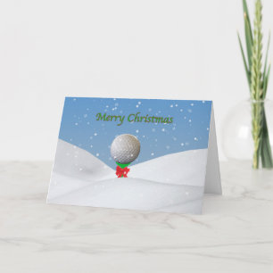 Tarjeta de Navidad para el golfista