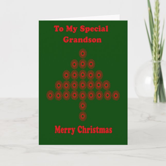 Tarjeta de Navidad para el nieto (Anverso)
