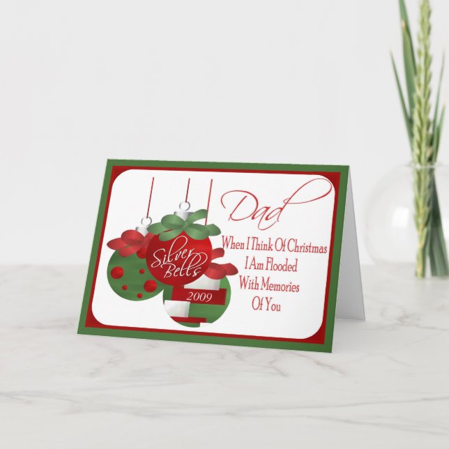 Tarjeta de Navidad para el papá (Anverso)