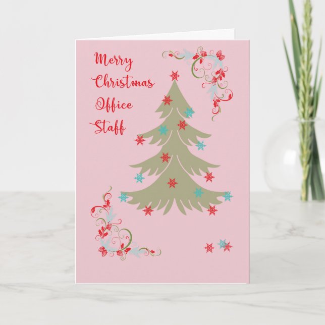 Tarjeta de navidad para el personal (Anverso)