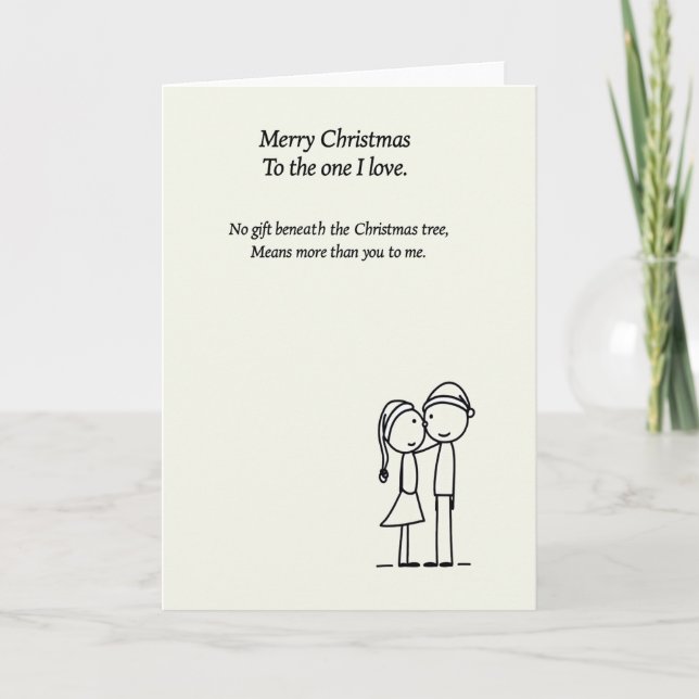 Tarjeta de Navidad para el que amo (Anverso)