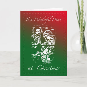 Tarjeta de Navidad para el sacerdote