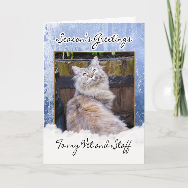 Tarjeta de Navidad para el veterinario - tarjeta (Anverso)