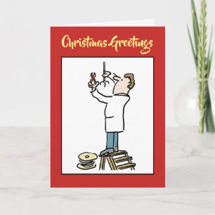 Tarjeta de Navidad para electricista o empresa elé