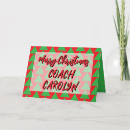Tarjeta de Navidad para Entrenador, Personalizada 