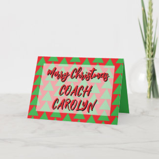 Tarjeta de Navidad para Entrenador, Personalizada 