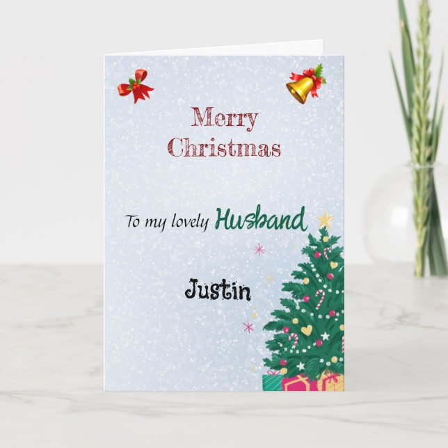 Tarjeta de Navidad para Esposo (Anverso)