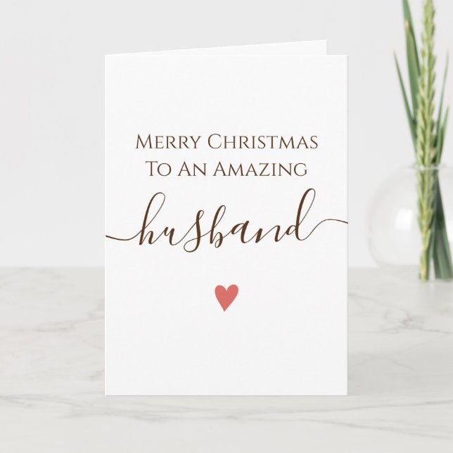 Tarjeta de Navidad para Esposo (Anverso)