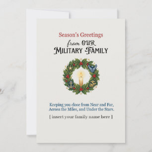 Tarjeta de Navidad para Familias Militares con Sal