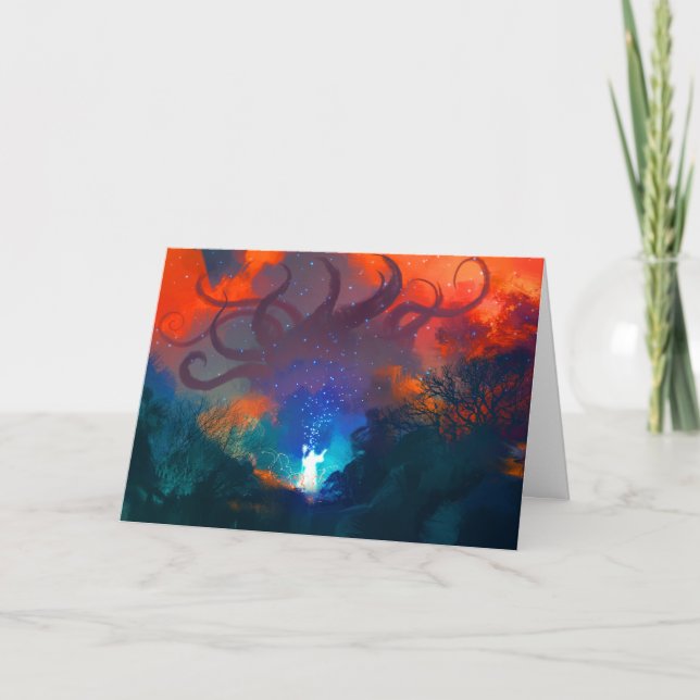 Tarjeta de Navidad para Gamers de RPG Únicos "Rais (Anverso)