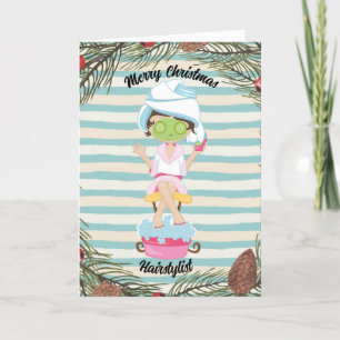 Tarjeta de navidad para Hairstylist