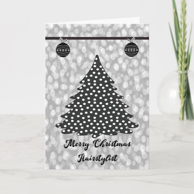 Tarjeta de navidad para Hairstylist (Anverso)