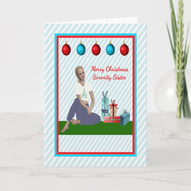 Tarjeta de navidad para hermana mayoritaria (Anverso)