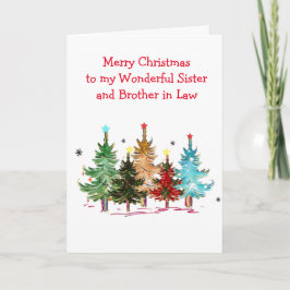 Tarjeta de Navidad para Hermana y Cuñado