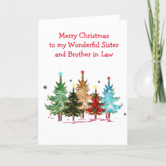Tarjeta de Navidad para Hermana y Cuñado